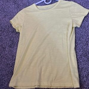 yellow short sleeve top